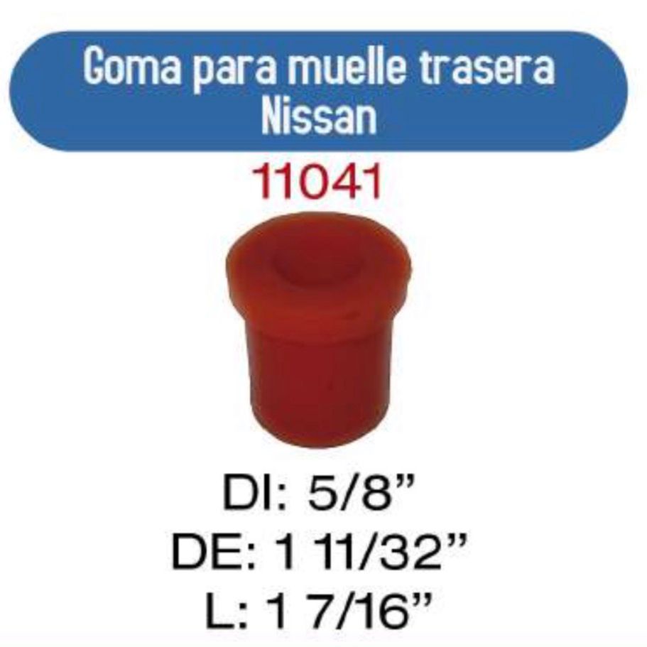 11041 Goma para muelle trasera Nissan  5/8 POLIURETANO