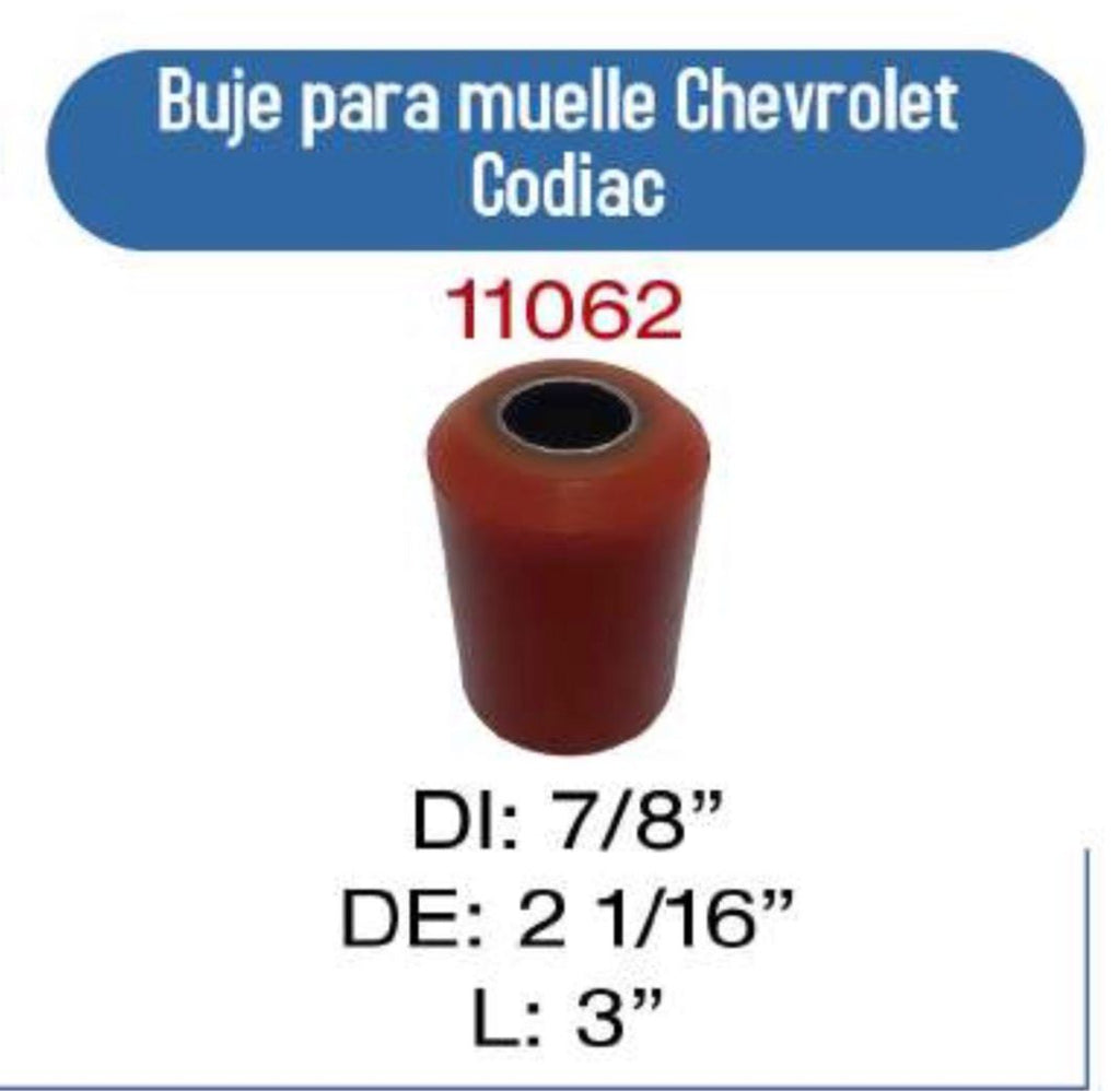 11062-R Buje para muelle Chevrolet CODIAC 7/8 int x 2 1/16 x 3 REFORZADO