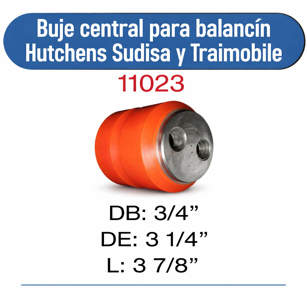 11023 Buje central para balancin Hutchens sudisa y Traimobile trompa de cochino