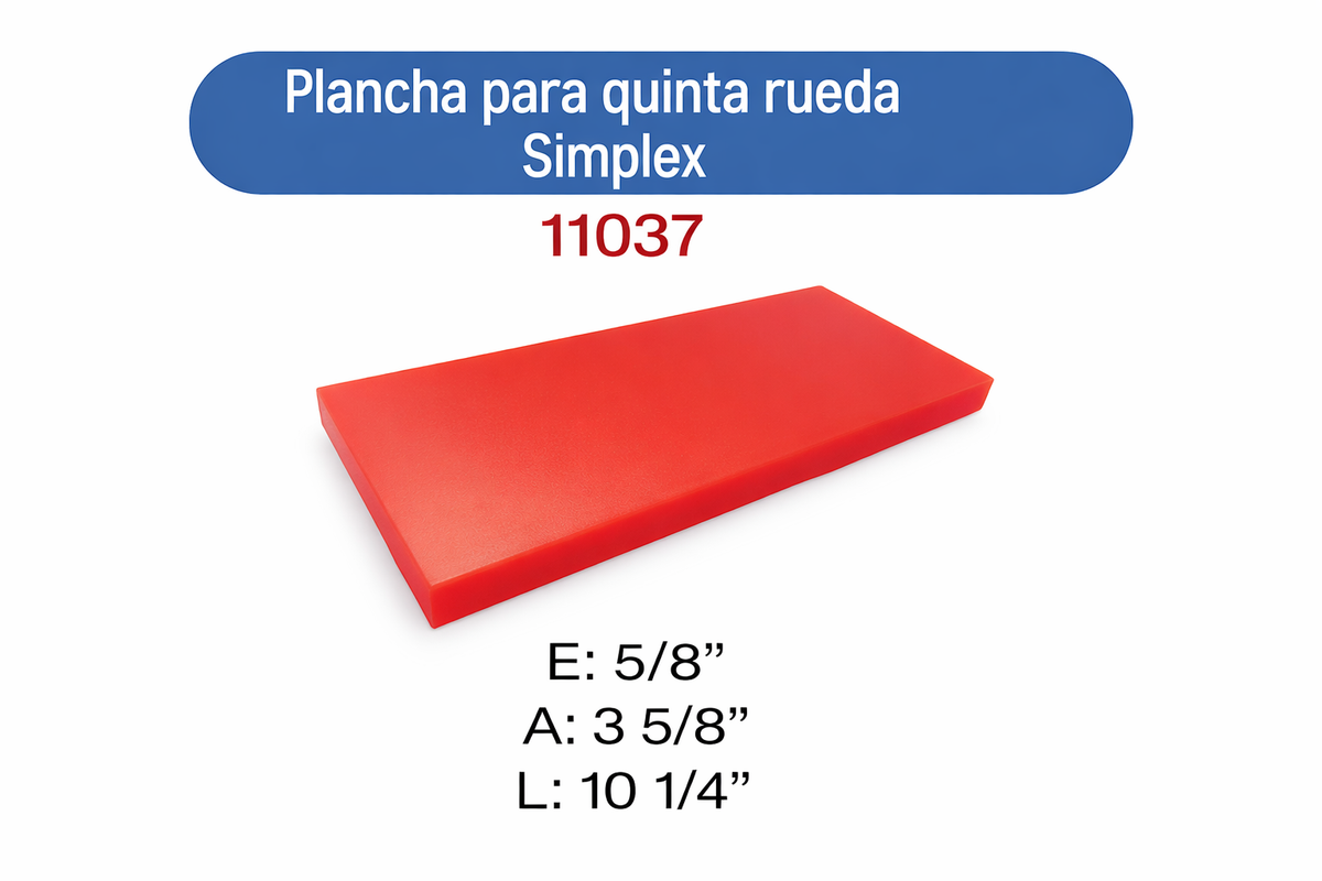 11037 Plancha para quinta rueda simplex