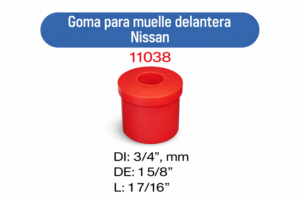 11038 Goma para muelle delantera  Nissan 3/4 POLIURETANO