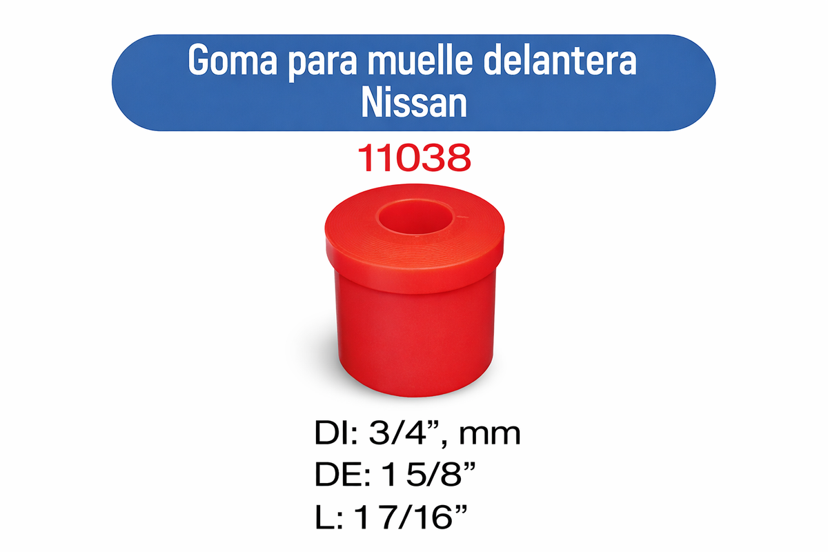 11038 Goma para muelle delantera  Nissan 3/4 POLIURETANO