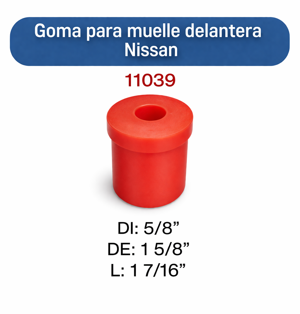 11039 Goma para muelle delantera Nissan 5/8 POLIURETANO