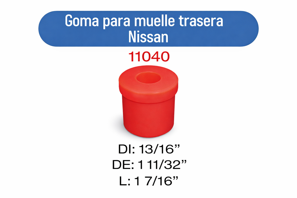 11040 Goma para muelle trasera  Nissan  13/16 POLIURETANO