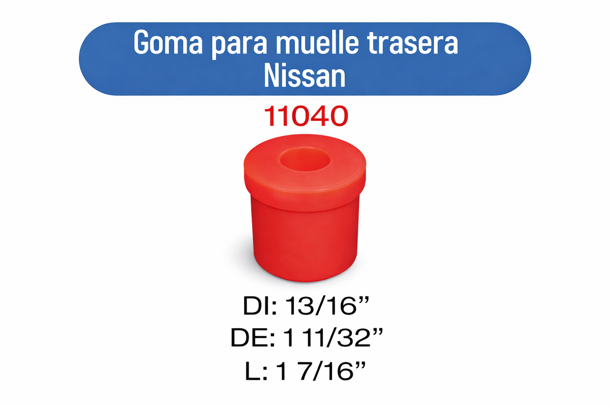 11040 Goma para muelle trasera  Nissan  13/16 POLIURETANO