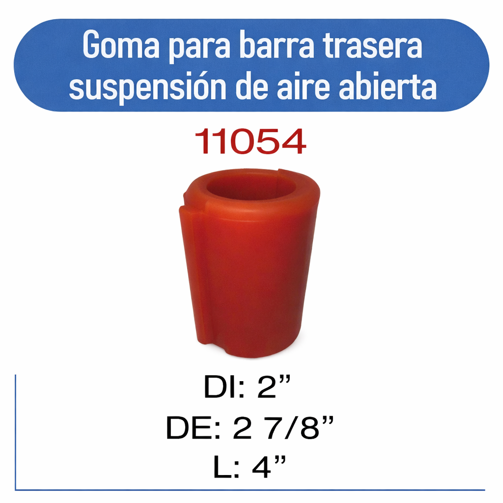 11054 Goma para barra tracera suspensión de aire abierta